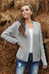 Open Front Chunky Knit Cardigan